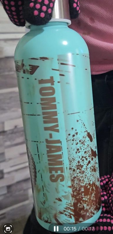 personalised water bottle daves den and crafting